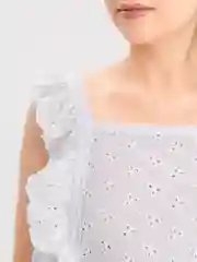 Белый топ на завязках