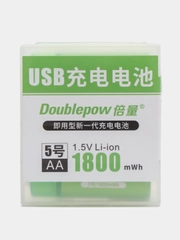 Аккумуляторные батарейки, пальчиковые, тип АА, зарядка от USB