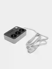 Черный сетевой фильтр с тремя USB портами, 4 евророзетки/3 usb порта,3 евророзетки