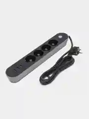 Белый сетевой фильтр с тремя USB портами, 4 евророзетки/3 usb порта,3 евророзетки