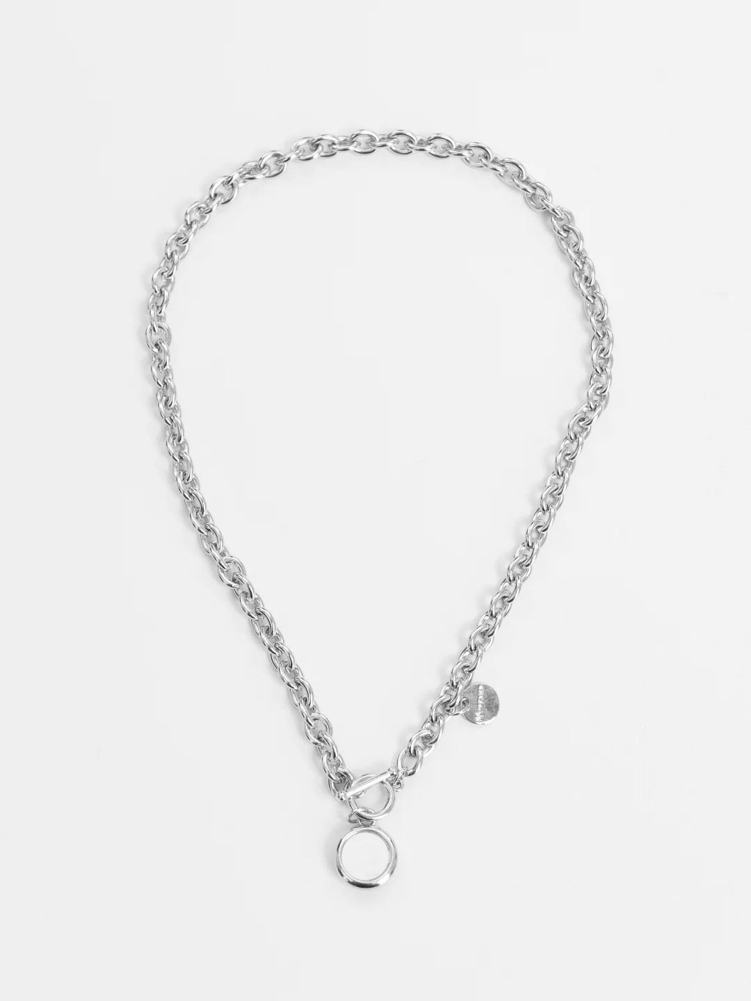 Серый колье, ожерелье, многослойные цепи на шею, крупные цепи