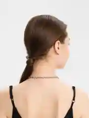 Серый колье, ожерелье, многослойные цепи на шею, крупные цепи