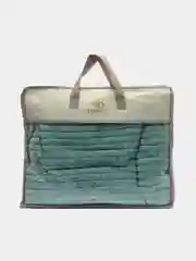Тёмно-зелёный плед-покрывало "Кубик" на кровать евро, 220х200 см/Теплый плед/Мягкий плед