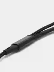Черный кабель зарядный три разъема Micro USB, Type-C, Apple, длина 1,2м