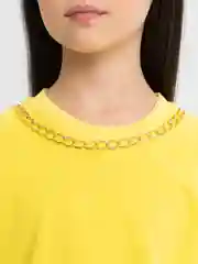 Желтый комплект для девочки, двухнитка, летний