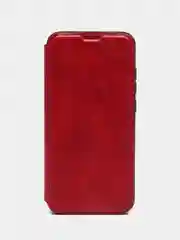 Красный чехол-книжка для Xiaomi Note 8, с прошитыми краями