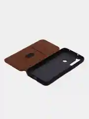 Красный чехол-книжка для Xiaomi Note 8, с прошитыми краями