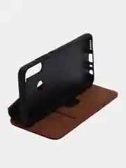 Красный чехол-книжка для Xiaomi Note 8, с прошитыми краями