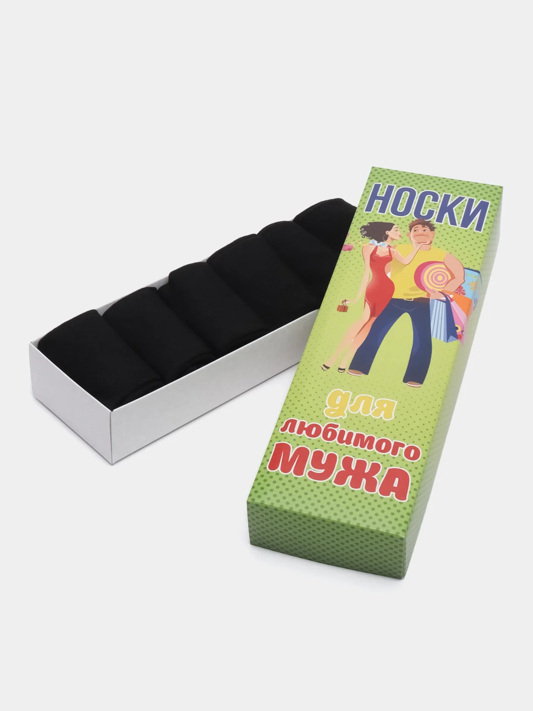 Алый носки мужские в подарочной коробке 6 пар набор мужских носков