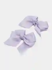 Лавандовый детский бант для волос на заколке "Клик-клак", 2 штуки