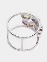 Кольцо Main Dizzain, из серебра, с миксом камней