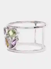 Кольцо Main Dizzain, из серебра, с миксом камней