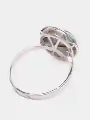 Голубой кольцо Main Dizzain из серебра с ювелирным кристаллом