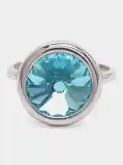 Голубой кольцо Main Dizzain из серебра с ювелирным кристаллом