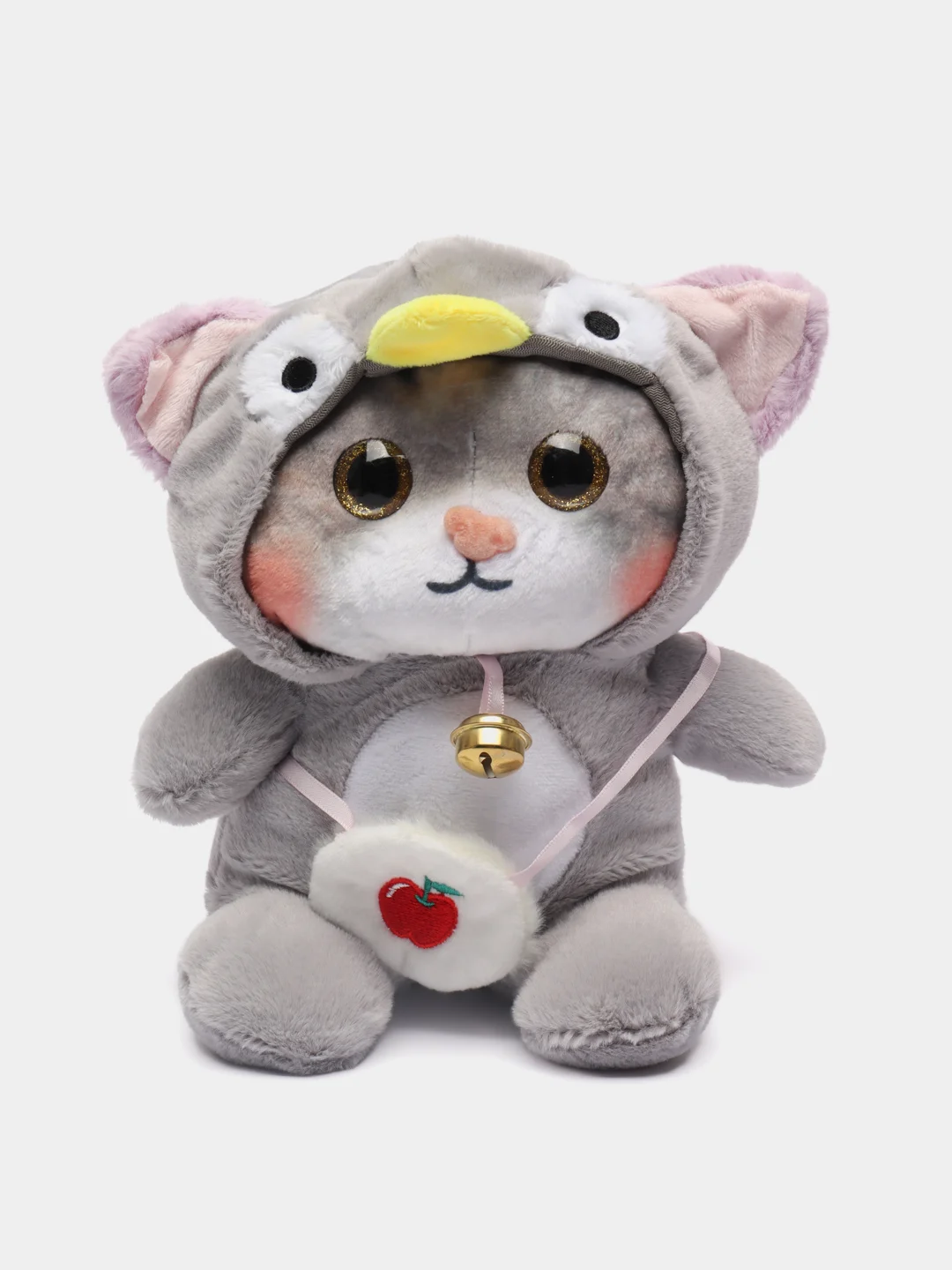 Серый мягкая игрушка Кот в кигуруми