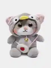 Серый мягкая игрушка Кот в кигуруми