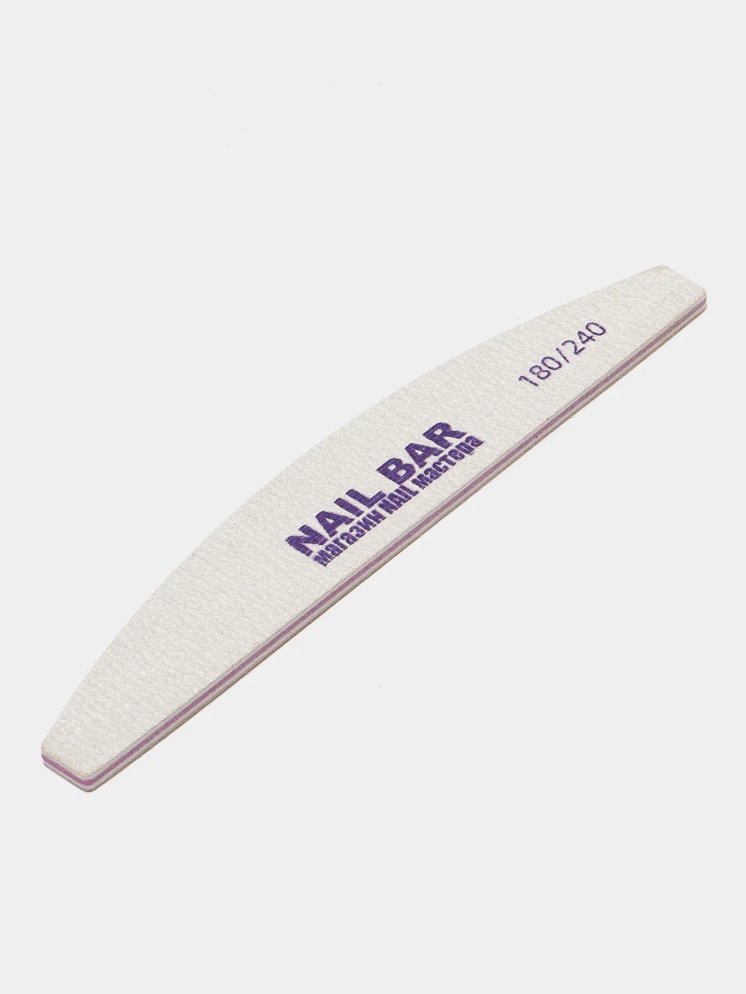 Пилка для ногтей 100/180 и 180/240 NAIL BAR, лодка, полукруг, овал для маникюра