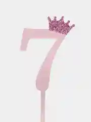 Бордовый топпер для торта, цифры от 0 до 9, розовые