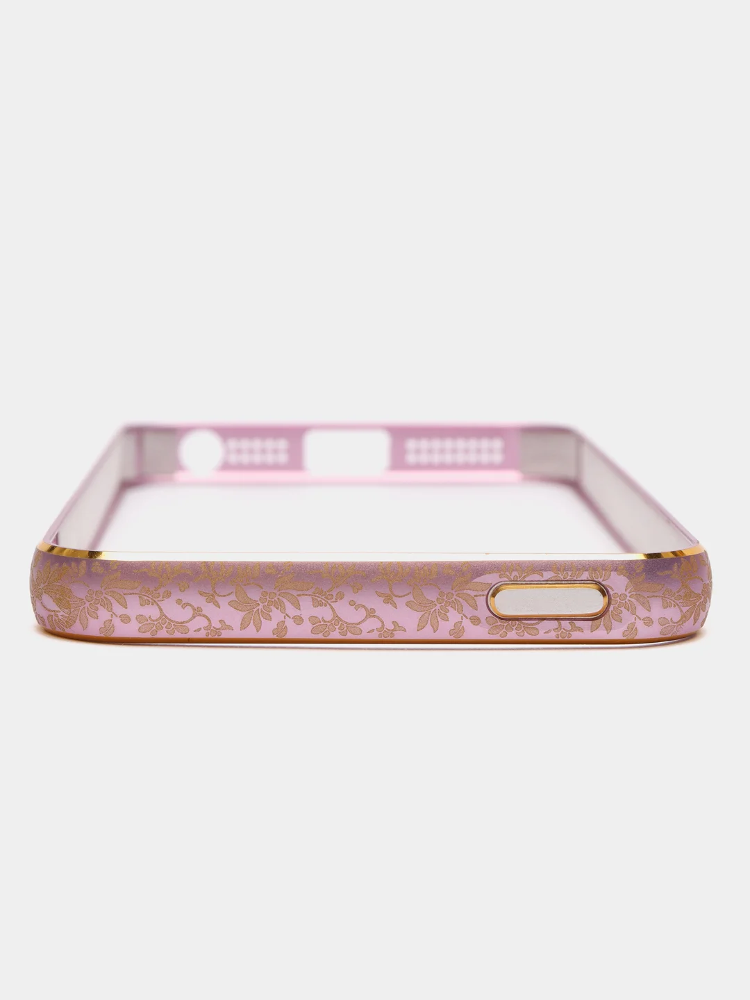 Розовый бампер алюминиевый для iPhone 5 / 5S / SE, с узором