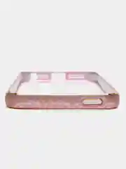 Розовый бампер алюминиевый для iPhone 5 / 5S / SE, с узором