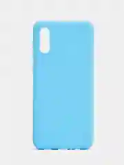 Светло-синий чехол силиконовый на Samsung Galaxy A02 (Самсунг Галакси А02), цветной, матовый