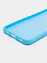 Светло-синий чехол силиконовый на Samsung Galaxy A02 (Самсунг Галакси А02), цветной, матовый