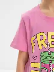 Конфетный футболка для девочек с принтом, 4-8 лет, хлопок