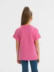 Розовый футболка для девочек с принтом, 4-8 лет, хлопок