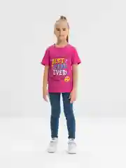 Красный футболка для девочек с принтом, 4-8 лет, хлопок