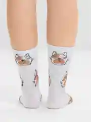 Носки с принтом "Недовольная морда"