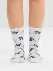 Носки с принтом "Опасный котик"