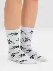 Носки с принтом "Опасный котик"