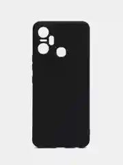 Черный чехол для Infinix Smart 6 Plus (Смарт 6 Плюс), прозрачный силиконовый
