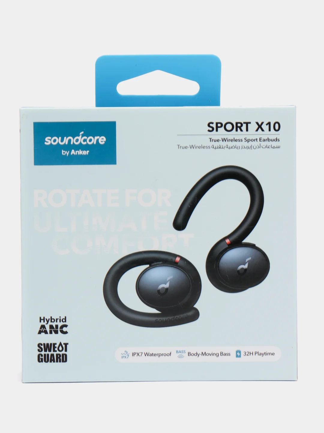 Черный беспроводные наушники Soundcore Anker Sport X10