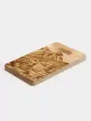 Кремовый доска разделочная деревянная из массива кедра, малая 28.5x17.5х2.2 см