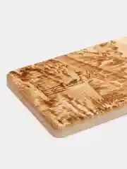 Кремовый доска разделочная деревянная из массива кедра, малая 28.5x17.5х2.2 см