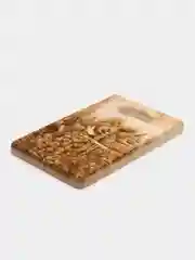 Бежевый доска разделочная деревянная из массива кедра, малая 28.5x17.5х2.2 см