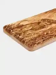 Карамельный доска разделочная деревянная из массива кедра, малая 28.5x17.5х2.2 см