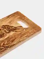 Карамельный доска разделочная деревянная из массива кедра, малая 28.5x17.5х2.2 см