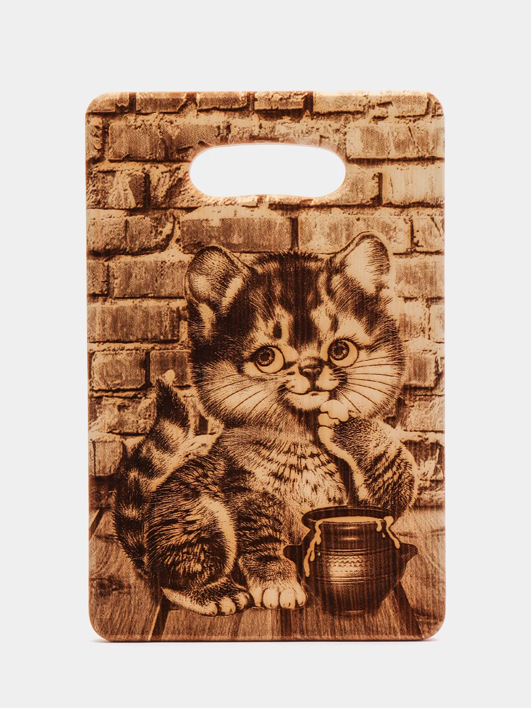 Карамельный доска разделочная, из массива кедра, 32 x 21 х 2,2 см