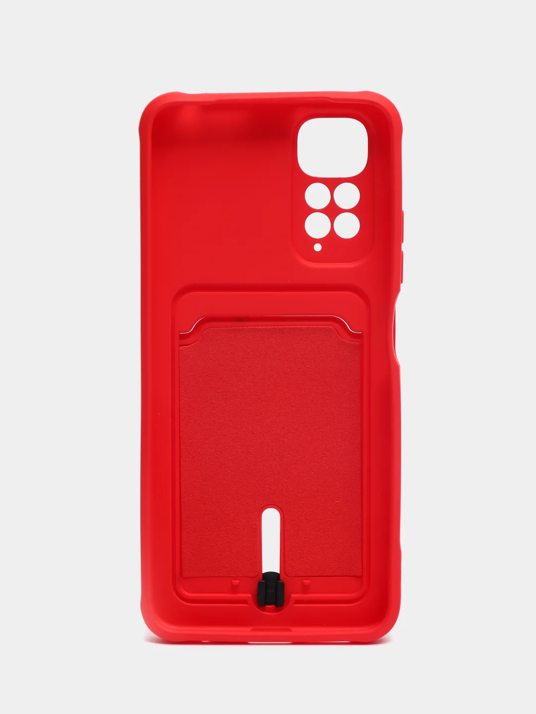 Красный чехол Xiaomi Redmi Note 11 4G, Redmi Note 11S  Редми Нот 11 / Нот 11С с карманом для карты