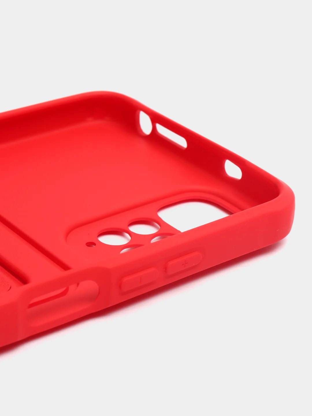 Красный чехол Xiaomi Redmi Note 11 4G, Redmi Note 11S  Редми Нот 11 / Нот 11С с карманом для карты