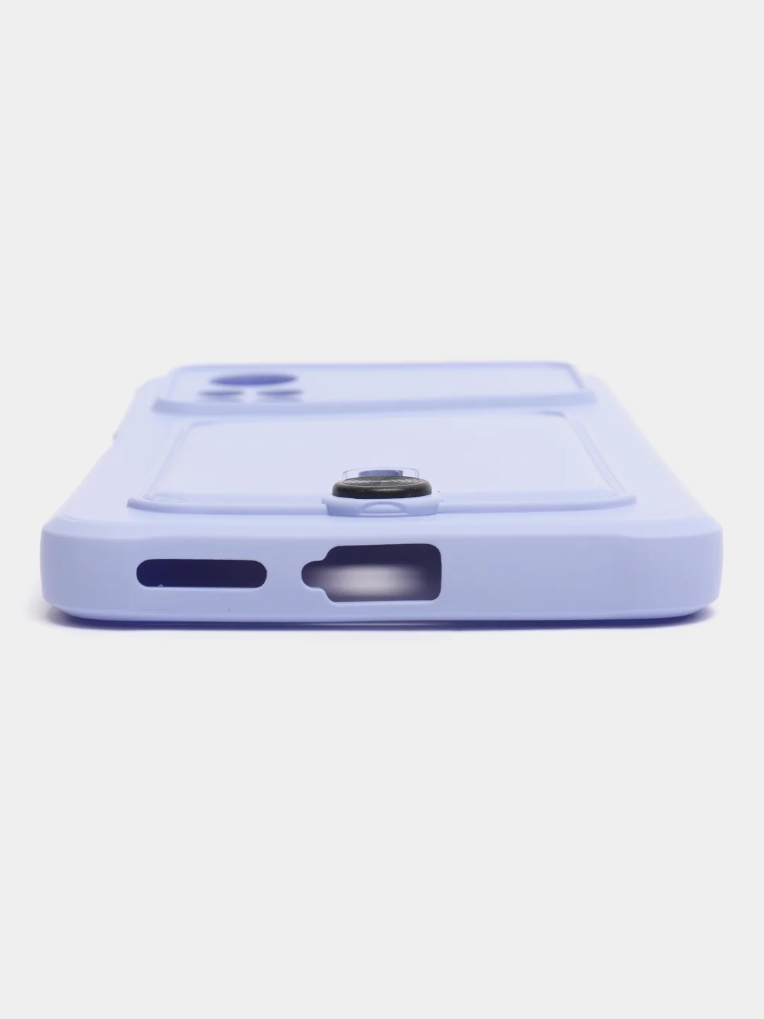 Лавандовый чехол Xiaomi Poco X4 Pro (Сяоми Поко Х4 Про), силиконовый, с карманом для карты