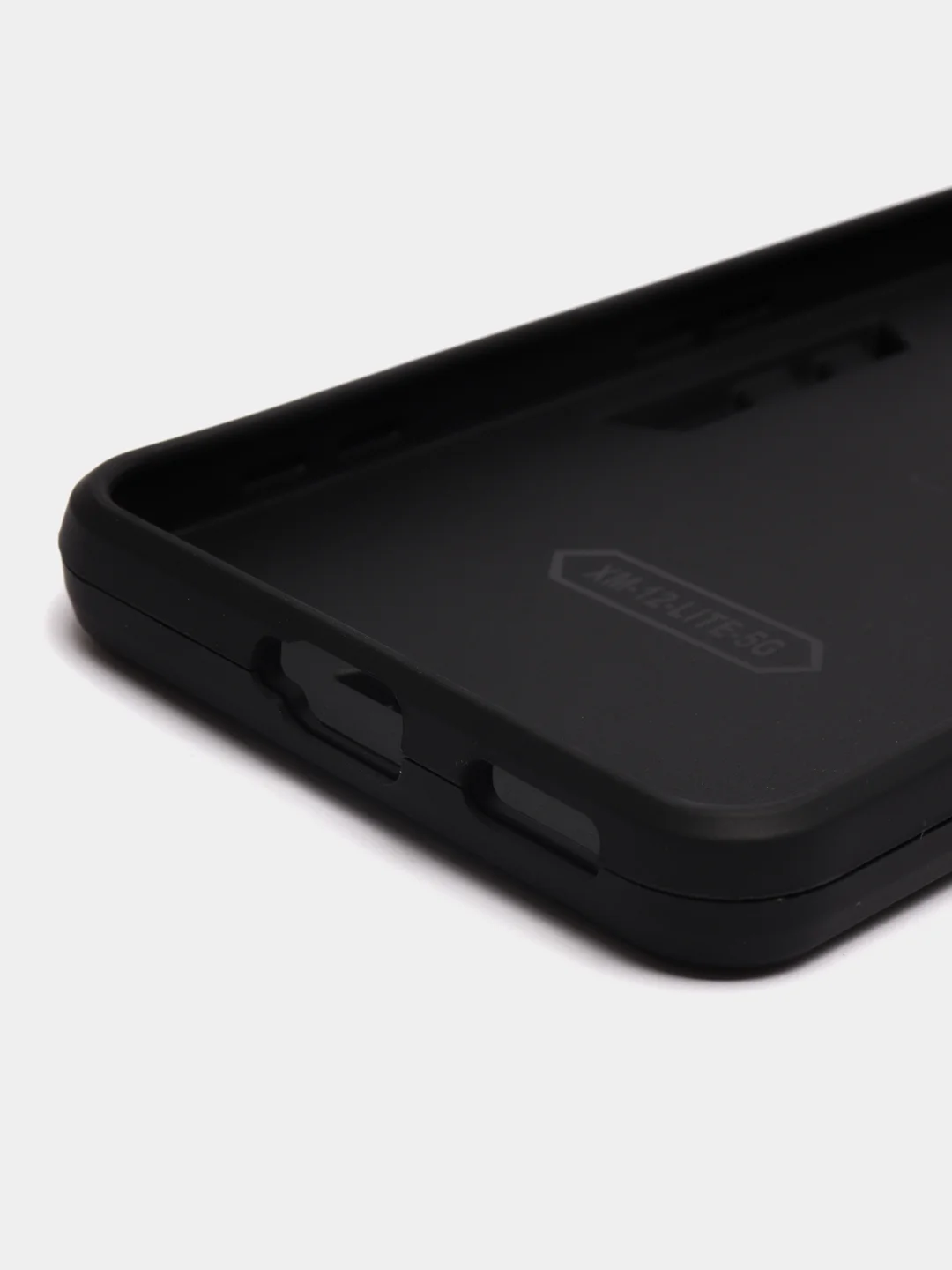 Угольный чехол противоударный для Xiaomi 12 Lite, Сяоми 12 Лайт с металлической подставкой