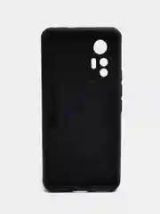 Угольный чехол противоударный для Xiaomi 12 Lite, Сяоми 12 Лайт с металлической подставкой