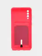 Тёмно-розовый чехол Samsung Galaxy, Самсунг Галакси A50 / A50s / A30s, силиконовый, с карманом для карты