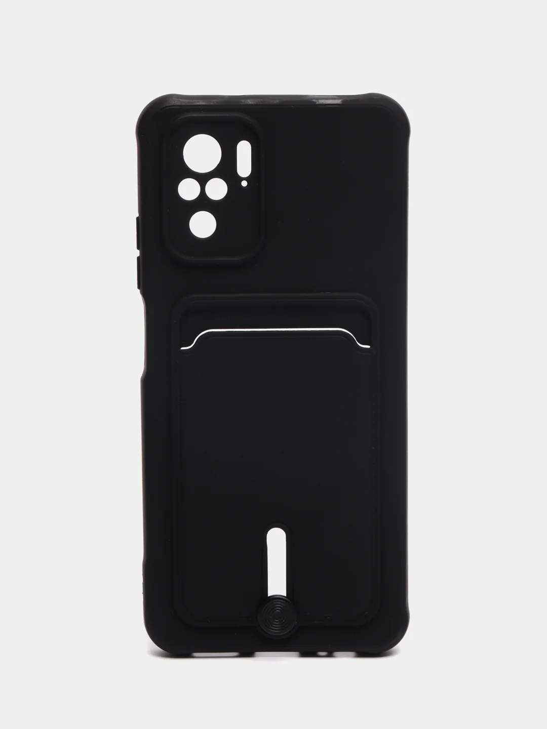 Черный чехол Xiaomi Redmi Note 10, 10S, Poco M5s (Сяоми Редми Нот 10, 10С), с карманом для карты