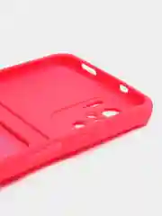 Тёмно-розовый чехол Xiaomi Redmi Note 10, 10S, Poco M5s (Сяоми Редми Нот 10, 10С), с карманом для карты