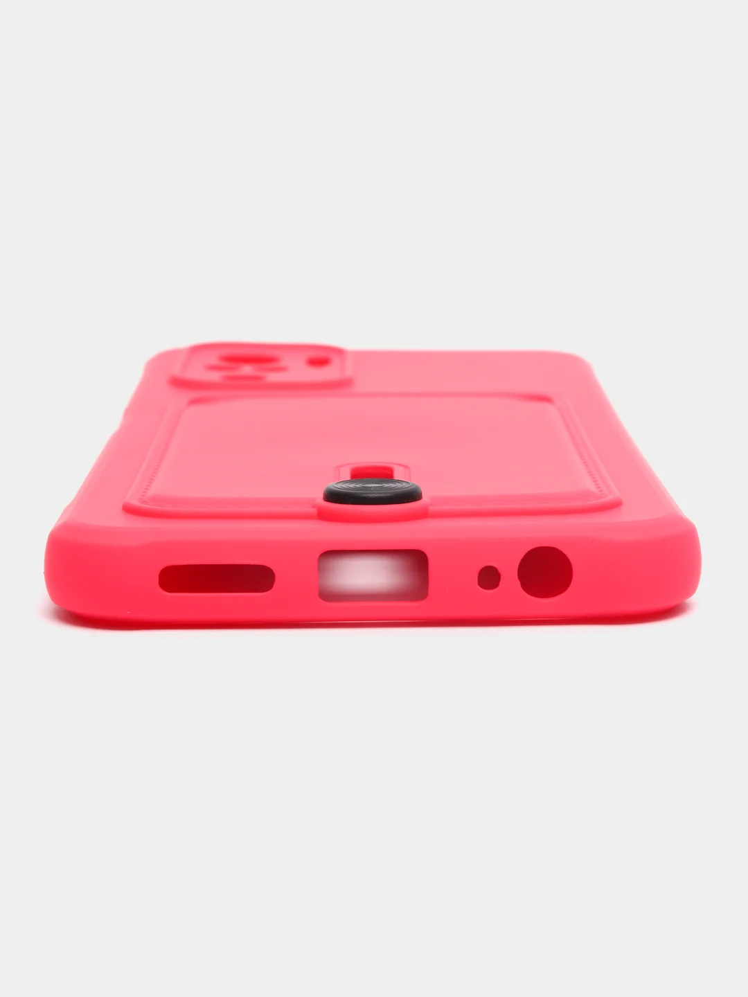 Тёмно-розовый чехол Xiaomi Redmi Note 10, 10S, Poco M5s (Сяоми Редми Нот 10, 10С), с карманом для карты