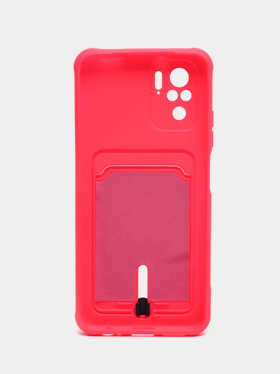 Тёмно-розовый чехол Xiaomi Redmi Note 10, 10S, Poco M5s (Сяоми Редми Нот 10, 10С), с карманом для карты